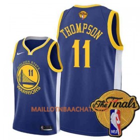 Maillot NBA Golden State Warriors Klay Thompson 11 2018 NBA Finals Patch Nike Bleu Swingman - Homme